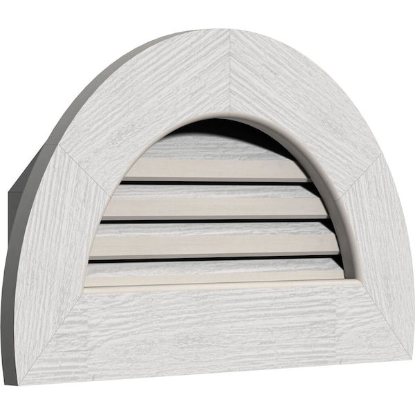 Half Round Gable Vent Functional Western Red Cedar Gable Vent W/1 X 4 Flat Trim Frame, 28W X 14H